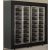 Freestanding combination of two professional multi-temperature wine display cabinets - Inclined bottles - Flat frame