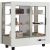 Professional refrigerated display cabinet for dessert and snacks - 4 glazed sides - Wooden cladding