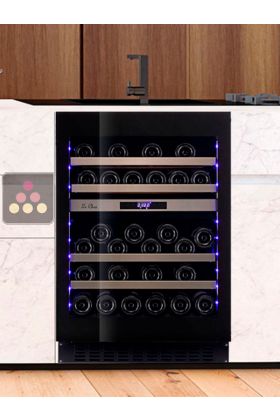 Dual temperature built in wine cabinet for storage and/or service - Push open door