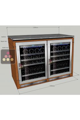 Single temperature wine cabinet - for boat 