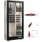 Professional multi-temperature wine display cabinet - 36cm deep - 3 glazed sides - Standing bottles