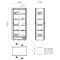 Combination of 2 professional refrigerated display cabinets for cheese/cured meat and snack/desserts - 4 glazed sides - Magnetic and interchangeable cover