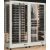 Combination of 2 professional multi-purpose wine display cabinet - 4 glazed sides - Magnetic and interchangeable cover