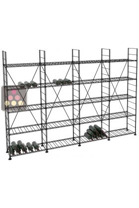 Modular metallic storage units for 616 bottles - H170cm