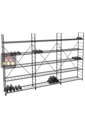 Modular metallic storage units for 714 bottles - H170cm