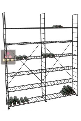 Modular metallic storage units for 612 bottles - H220cm