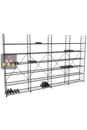 Modular metallic storage units for 1224 bottles - H220cm