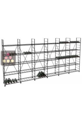 Modular metallic storage unit for 924 bottles - H170cm