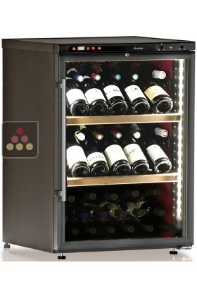 Dual temperature wine cabinet for service and storage
