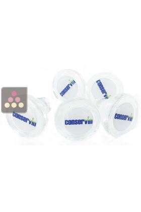 Set of 5 tight glass corks for Conservin preservation system