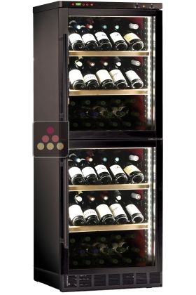 Dual door 2 temperatures wine cabinet - can be fitted