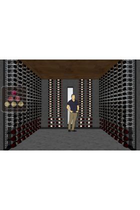 Wine display furnitures in steel wires for 1056 bottles and 132 magnums