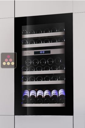 Dual temperature built in wine cabinet for service or aging self-ventilated
