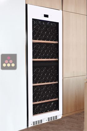 Single temperature wine cabinet for storage or service - Full glass door - can be fitted