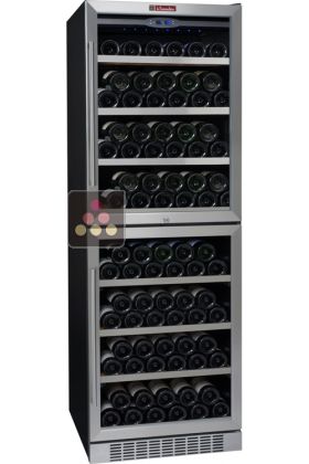 Dual temperature wine service cabinet