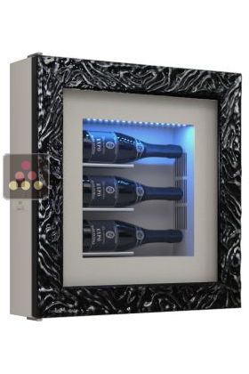 Single temperature silent refrigerated Champagne stand for 3 bottles