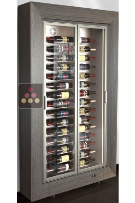 Professional multi-temperature wine display cabinet - 36cm deep - Horizontal bottles