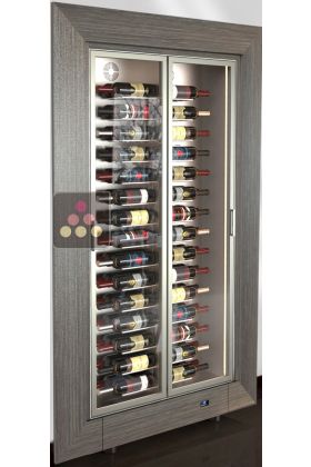 Professional built-in multi-temperature wine display cabinet - 36cm deep - Horizontal bottles