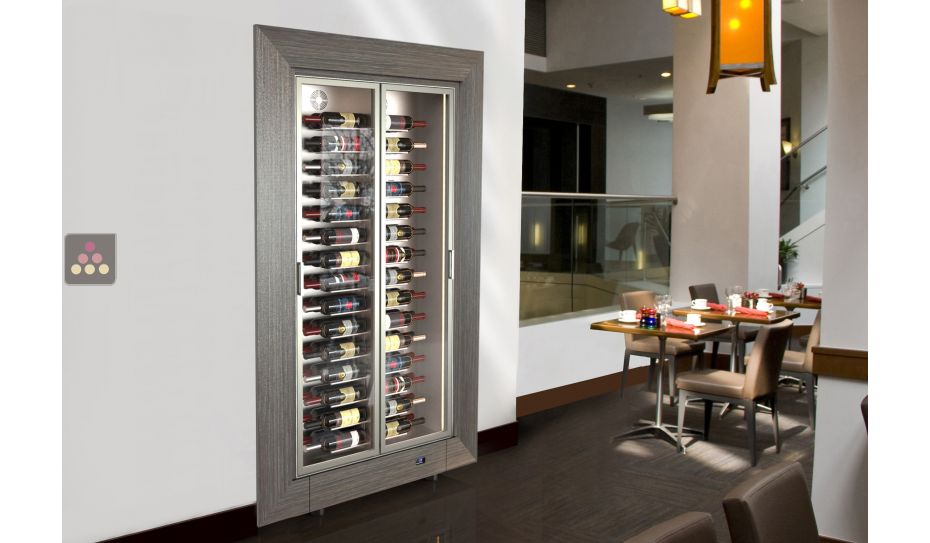 Professional built-in multi-temperature wine display cabinet - 36cm deep - Horizontal bottles