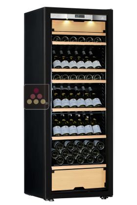 Multi-Purpose Ageing and Service Wine Cabinet for cold and tempered wine - 3 temperatures - Inclined bottles - Full Glass door