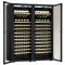 Combination of 2 single temperature wine ageing or service cabinet - Inclined/sliding shelves - Full Glass door
