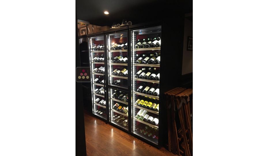 4-temperature combination of wine service or storage cabinets