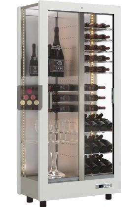 3-sided refrigerated display cabinet for wine service or storage