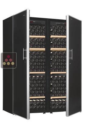Combination of 2 single temperature wine cabinets - Storage shelves