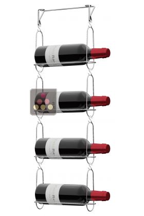 Wall rack for 4 magnum bottles 