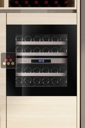 Dual temperature built in wine cabinet for service self-ventilated