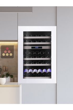 Dual temperature built in wine cabinet for service or aging self-ventilated