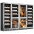 Built-in gourmet combination: wine, cold meat, cheese and cigars - Stainless steel front