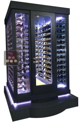 Expo Model - Single temperature Cellar – 3 glass walls – Suspended Bottles and Horizontal Shelves – Ageing or Service
