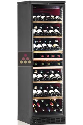 Dual temperature built in wine cabinet for storage and service