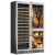 Built-in combination of a multi-temperature wine cabinet, and a cheese & delicatessen cabinet - Stainless steel front