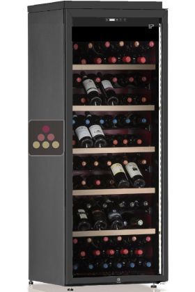 Freestanding multi-temperature wine cabinet for service and storage - Inclined bottle display
