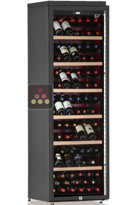 Multi temperature freestanding wine cabinet for service and storage - Inclined bottles
