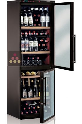 Combined 2 Single temperature wine storage or service cabinets