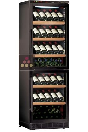 Dual door 2 temperatures wine cabinet - can be fitted