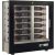 Professional multi-temperature wine display cabinet - 36cm deep - 3 glazed sides Horizontal bottles - Wooden cladding