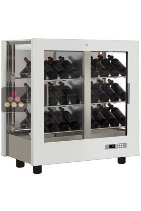 3-sided refrigerated display cabinet for wine storage or service