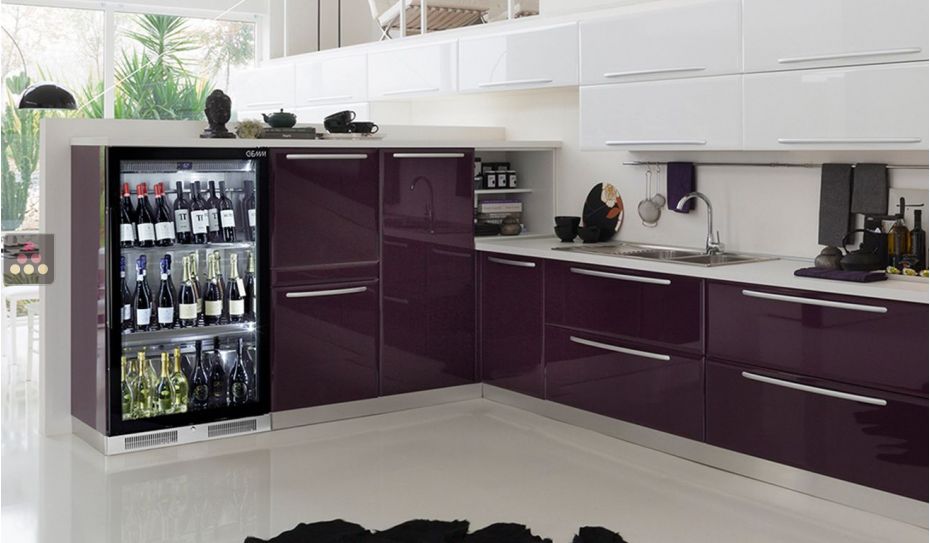 Single or multi-temperature wine service cabinet  - Vertical and inclined bottles