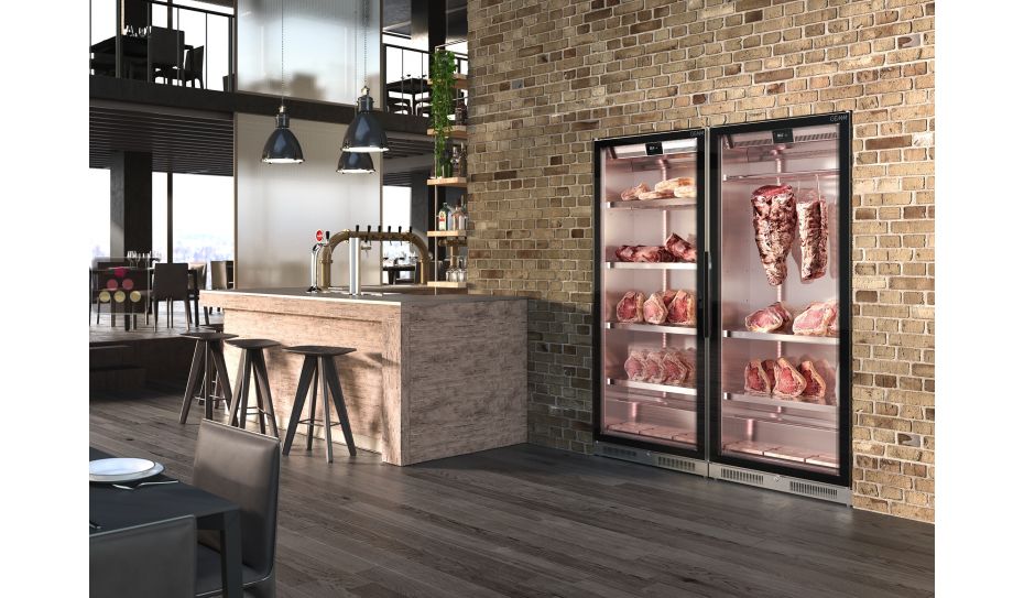 Dry aging refrigerated cabinet for meat maturation - Shelves storage