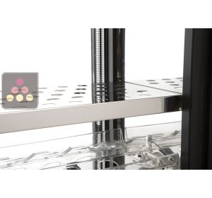 Stainless steel shelf for meat, cheese and cold cuts refrigerated display cabinet Depth 50cm BRERA