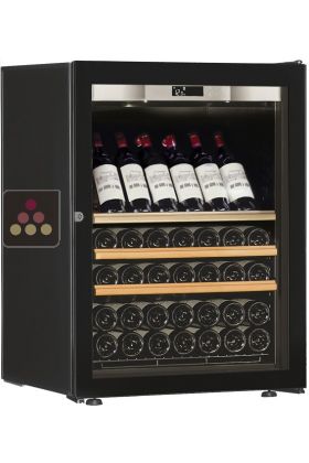 Single temperature wine ageing or service cabinet - Inclined/sliding shelves - Full Glass door