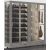 Combination of 2 professional refrigerated display cabinets for wine, cheese and cured meat - 3 glazed sides - Magnetic and interchangeable cover