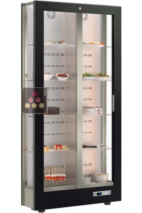 Professional refrigerated display cabinet for dessert and snacks - 36cm deep - 3 glazed sides