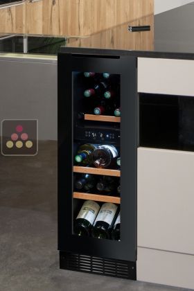 Dual temperature built-in wine cabinet for service