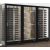 Combination of 3 professional refrigerated display cabinets for wine, cheese and cured meat - 3 glazed sides - Magnetic and interchangeable cover