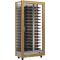 Professional multi-temperature wine display cabinet - 3 glazed sides - Horizontal bottles - Wooden cladding